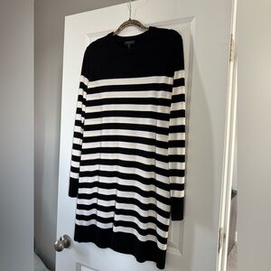 rag & bone Monochrome Striped Long Sleeve Dress
